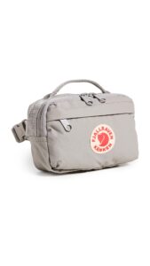 fjallraven women's kanken hip pack, fog, grey, one size