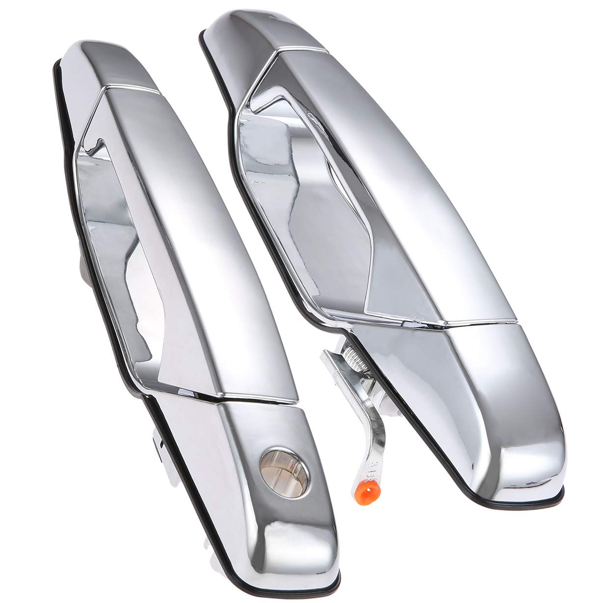 LEIMO KPARTS Exterior Chrome Door Handle Front Driver Passenger Side， Replacement for 2007-2013 Chevy Silverado Suburban Tahoe Avalanche, GMC Sierra Yukon, Cadillac Escalade | Replaces# 80546，80545