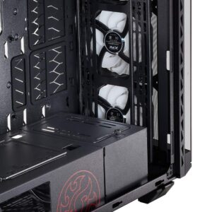 XPG Battlecruiser Mid-Tower ATX PC Gaming Case: 4mm Tempered Glass Sides, Cold-Rolled Carbon Steel, 19.09 x 8.85 x 19.92 in, 2 Year Warranty, Black