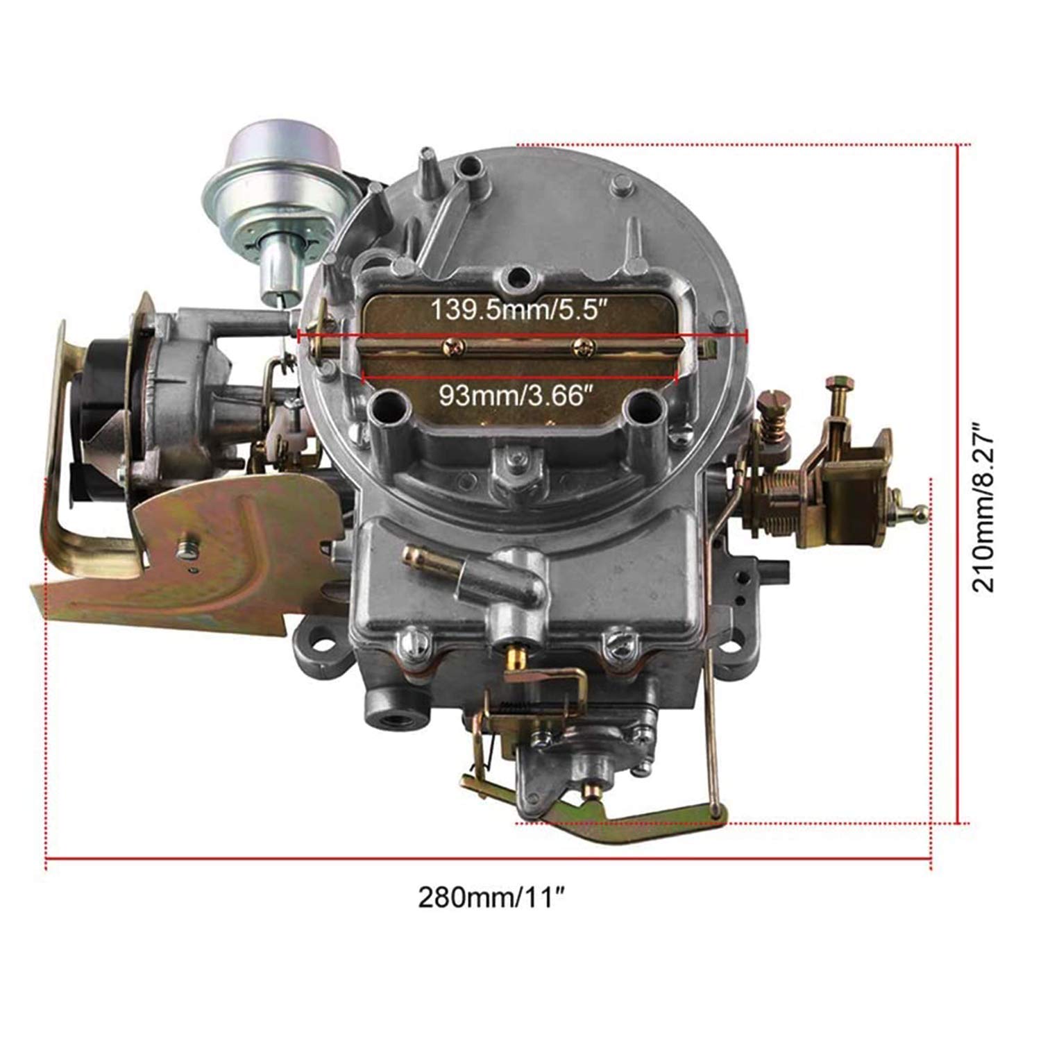 Carburetor 2100 2150 A800 2 Barrel Carburetor Compatible with Jeep Engine F100 F250 F350 360 Cu ,Compatible with Ford 289 302 351Cu With Electric Choke Mounting Gasket