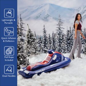 FUNBOY Winter Fun Inflatable Snowmobile, Two Pack, Retro Two Pack