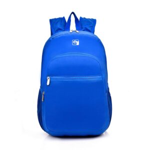 lightweight packable durable backpack water resistant small handy travel hiking daypack for men women, blue