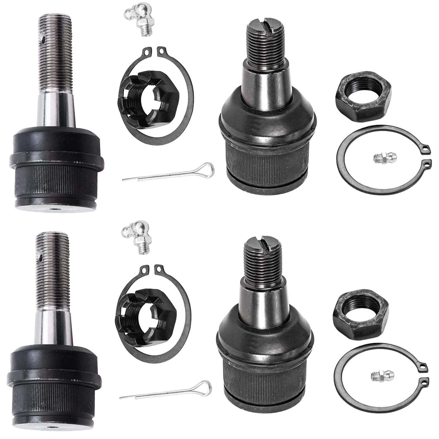 Detroit Axle - 4WD Front 4pc Ball Joints for Ford F-250 F-350 F-450 F-550 Excursion, 4 Upper & Lower Ball Joints Replacement