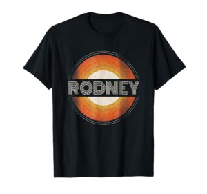 graphic tee first name rodney retro personalized vintage t-shirt