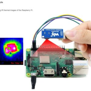 MLX90640 IR Array Thermal Imaging Camera 32×24 Pixels 110° Field of View I2C Interface 3.3V/5V Compatible with Raspberry Pi (ESP32) STM32 @XYGStudy (MLX90640-D110 Thermal Camera)