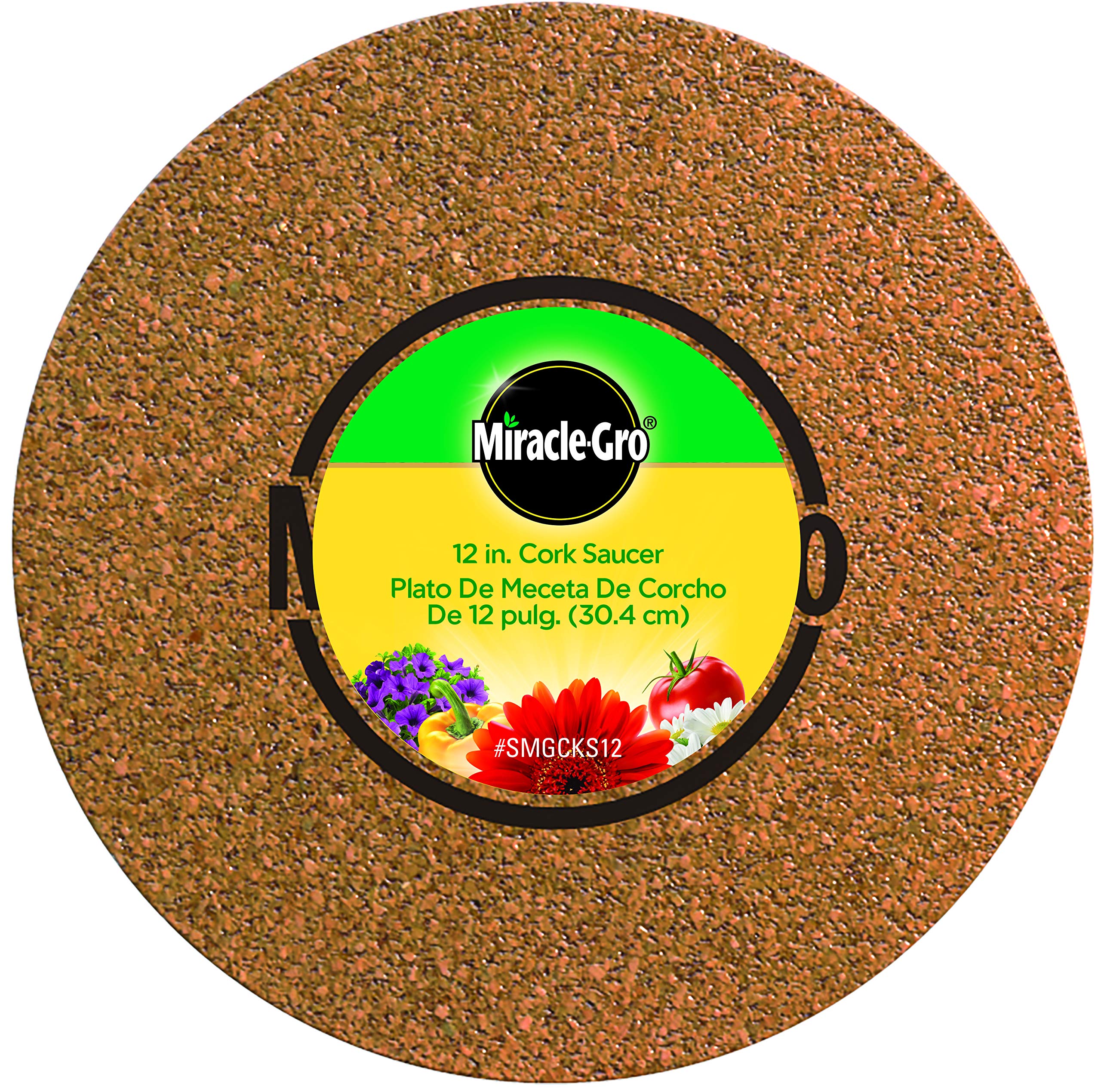 Miracle-Gro SMGCKS12 12" Cork Saucer, Natural