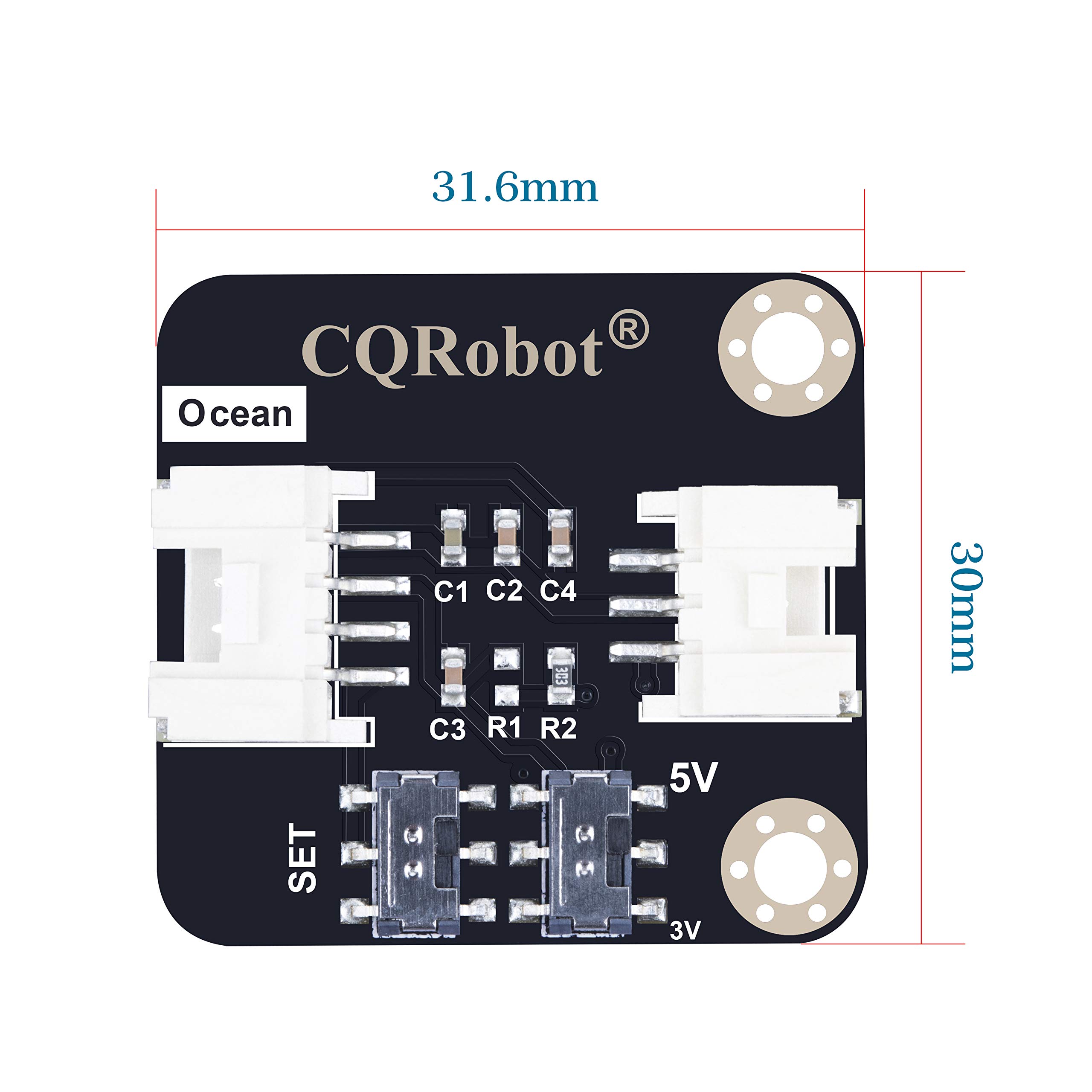 CQRobot Ocean: Non-Contact Water/Liquid Level Sensor Compatible with Arduino, Raspberry Pi and Other Motherboards. for Industrial Production, Aquarium, Chemical Liquid, Agriculture, Gardening, etc.