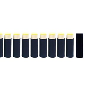 Paperboard Lip Balm Tubes,Cardboard Krafts Lipstick Tube Empty Lip Balm Container Round Paper Solid Perfume Tubes,10pcs (Black)