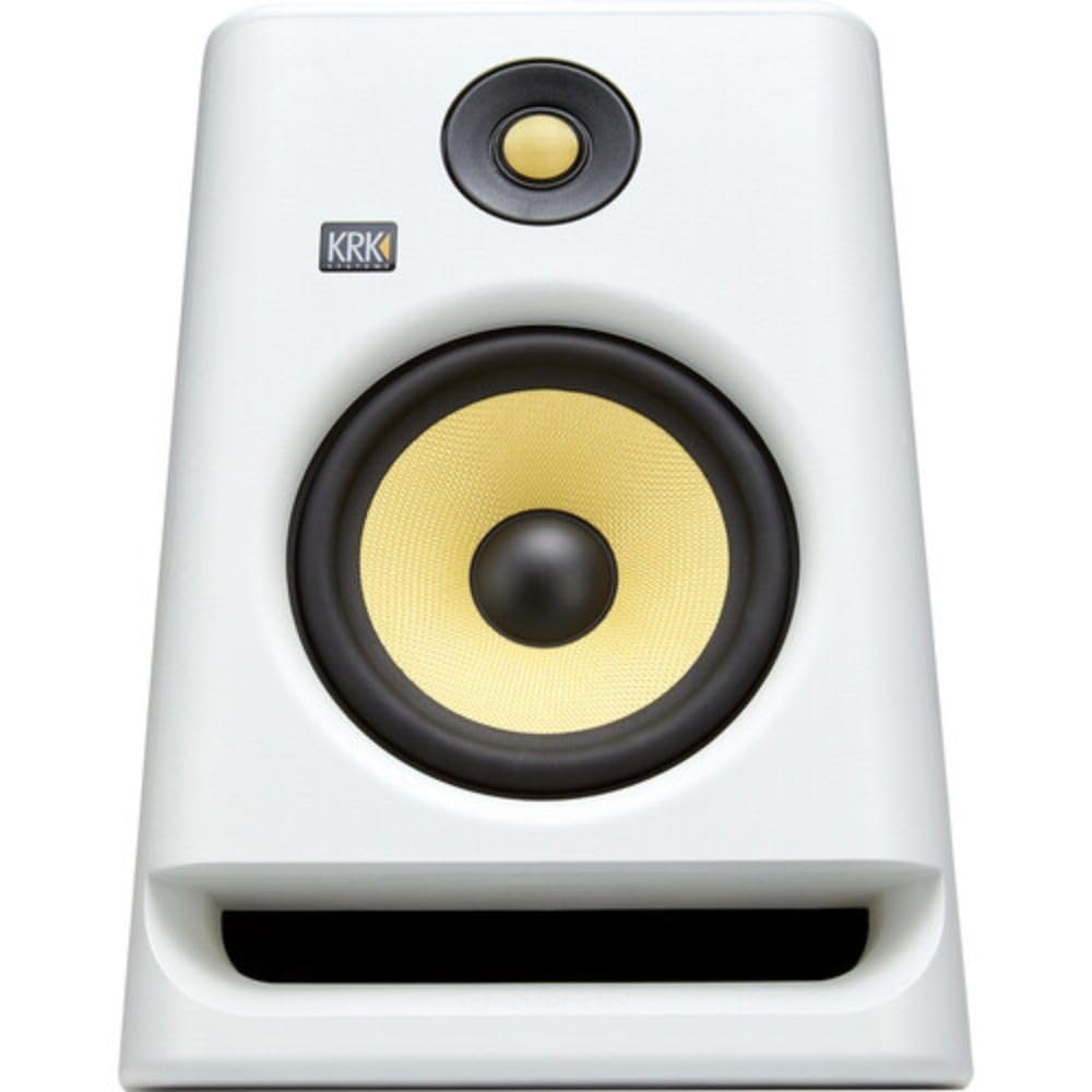 (2) KRK ROKIT RP7 G4 7" Bi-Amped Studio Monitor DSP Speakers White Noise Edition