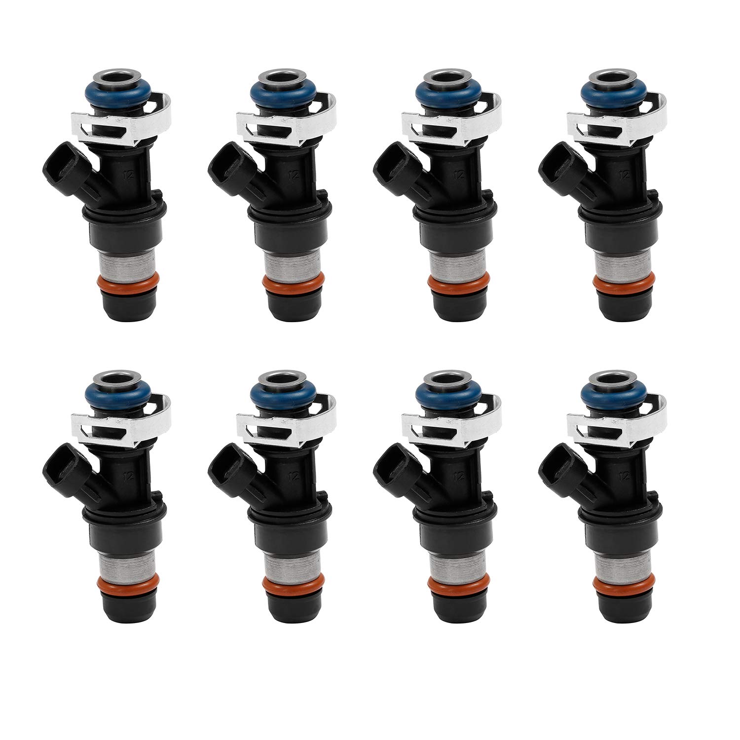 Fuel Injector 2 Holes 8Pcs | 4.8L 5.3L 6.0L Engine | for 2001-2007 Chevy Silverado Suburban Tahoe GMC Sierra Yukon Cadillac Escalade & More | Replace# 25317628, 17113698, 17113553, FJ315, FJ10062