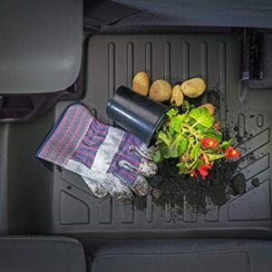 SMARTLINER All Weather Custom Cargo Trunk Liner Floor Mat Behind 3rd Row Black Compatible with 2020-2023 Compatible with Ford Explorer