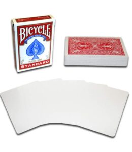 merz67 llc bicycle magic gaff playing card deck (blank face red back)