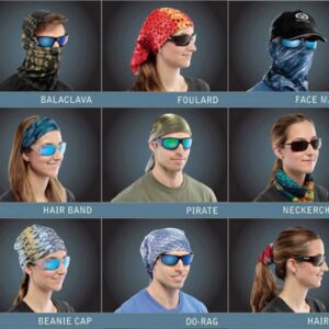 Neck Gaiter, Gator, Balaclava, Headwear, Scarf, Bandana, Headband, Face Shield, Mask, for Dust, UV Protection, Skiing, Cycling, Fishing, Motorcycle Riding, Running, Skateboarding, Seamless