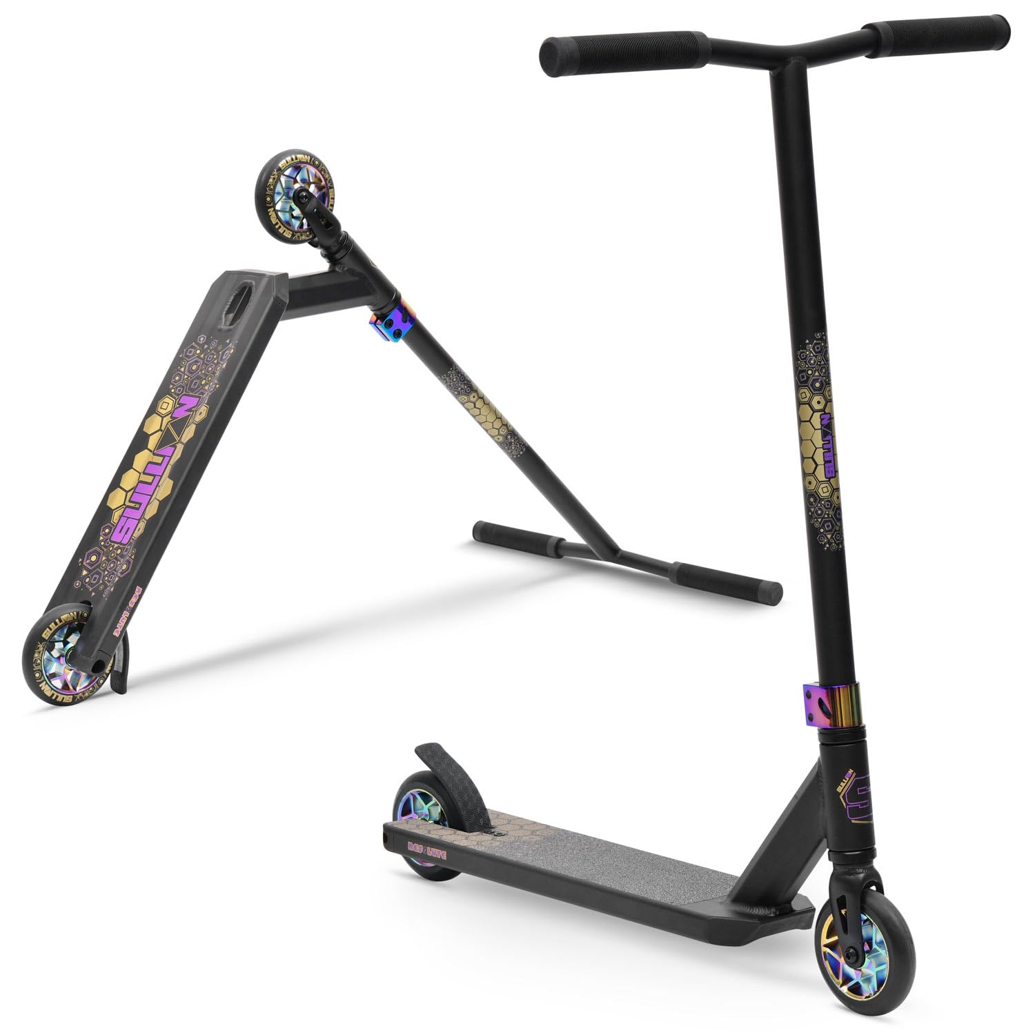 Sullivan Resolute Pro Scooter for Teens | Premium Quality Trick Scooter Lightweight Deck and Alloy Core Wheels with ABEC-7 Bearings | Freestyle BMX Stunt Scooter for Adults (Neo/Black)