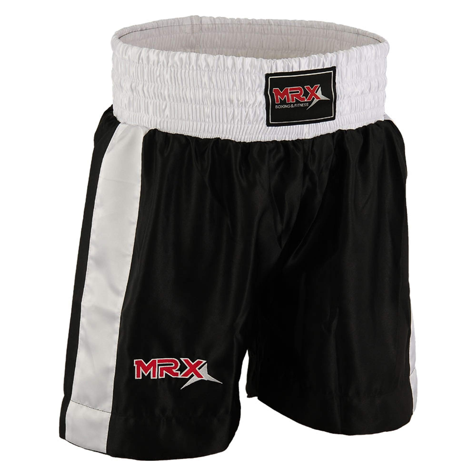 Men Boxing Shorts for Boxing Training Fitness Gym Cage Fight MMA Mauy Thai Kickboxing Trunks Clothing Black Medium