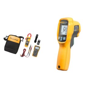 fluke 117/323 kit multimeter and clamp meter combo kit + 62 max ir thermometer, non contact, -20 to +932 degree f range