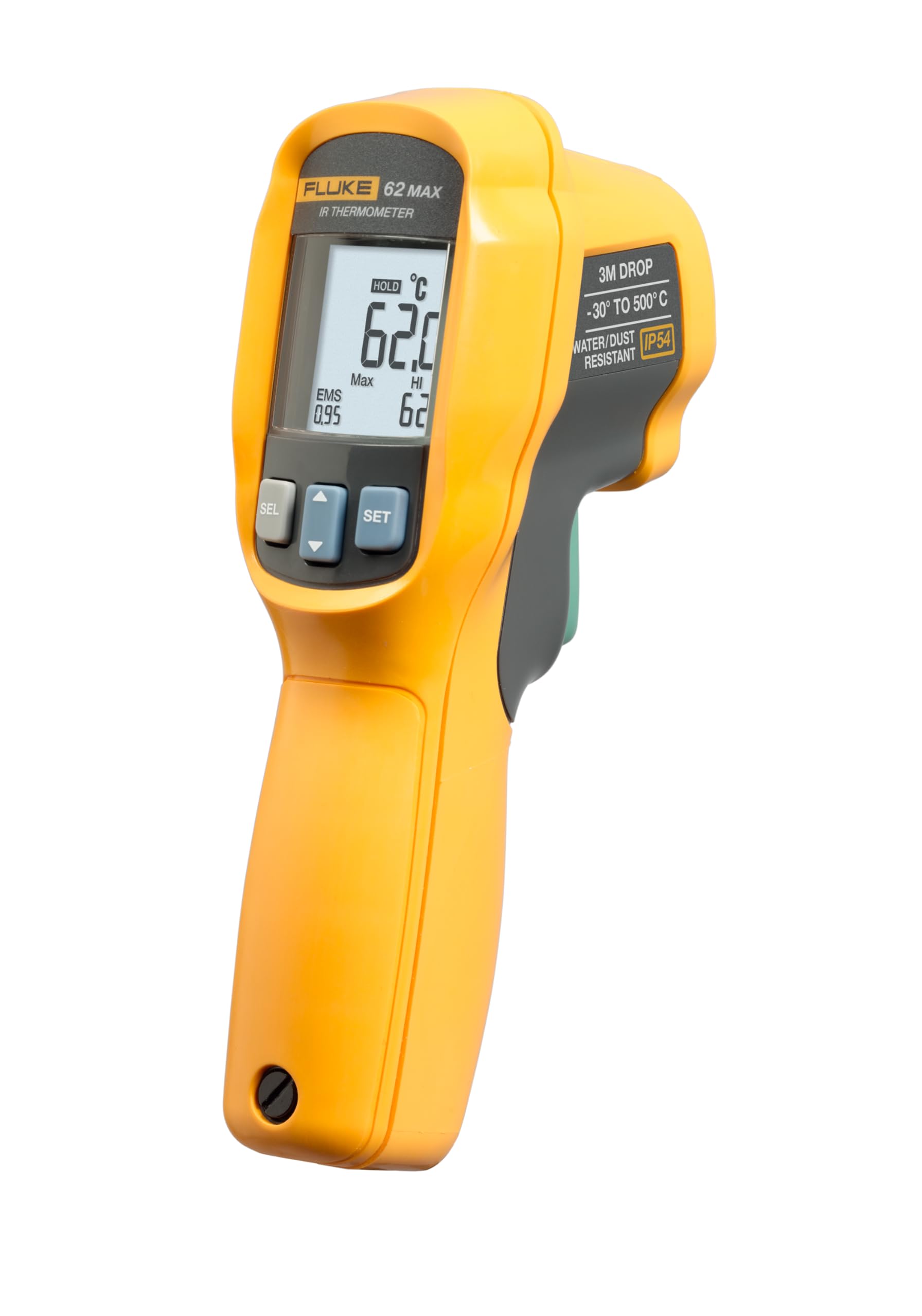 Fluke 117/323 KIT Multimeter and Clamp Meter Combo Kit + 62 MAX IR Thermometer, Non Contact, -20 to +932 Degree F Range