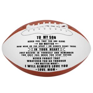 k kenon personalized composite leather american football ball for son from mom - 1 year guarantee