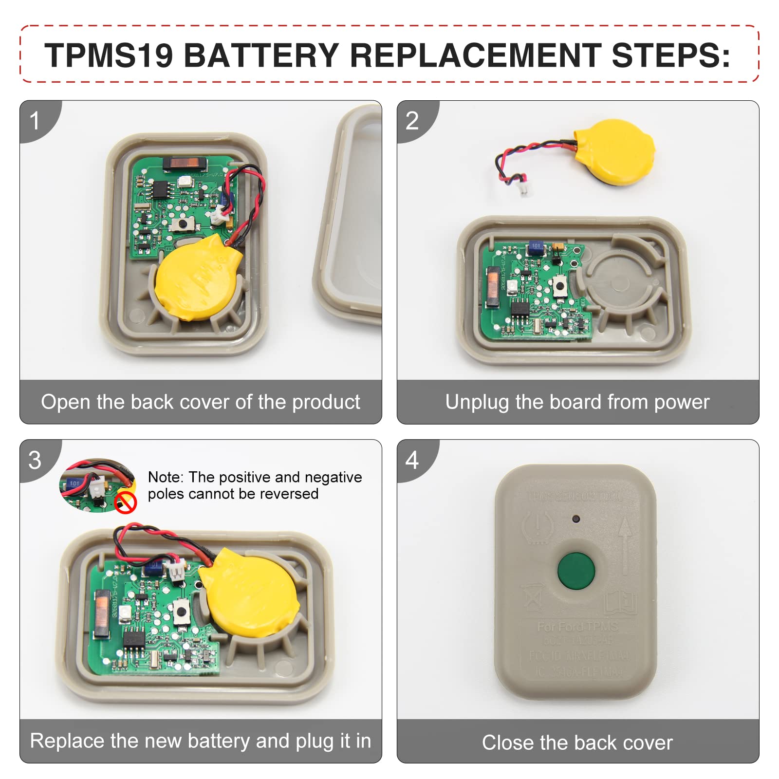 JDIAG TPMS Sensor Tool, TPMS Relearn Tool for F150 Auto TPMS Reset Sensor Programming Training Tools Tire Pressure Monitoring System (TPMS-19 / 8C2Z-1A203-A)