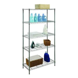 HDX 5 Shelf Steel Storage Unit in Chrome