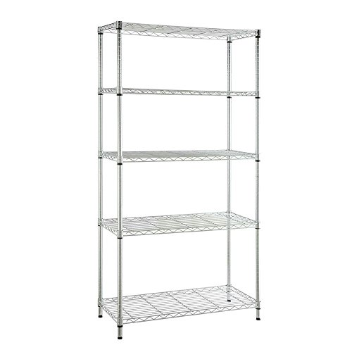 HDX 5 Shelf Steel Storage Unit in Chrome