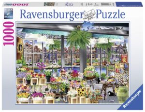 ravensburger amsterdam flower market 1000 piece jigsaw puzzle for adults & kids age 12 years up