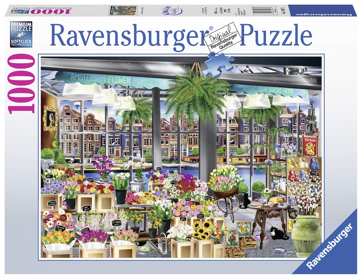 Ravensburger Amsterdam Flower Market 1000 Piece Jigsaw Puzzle for Adults & Kids Age 12 Years Up