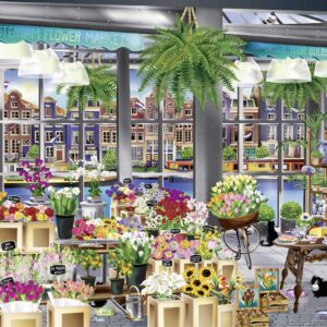 Ravensburger Amsterdam Flower Market 1000 Piece Jigsaw Puzzle for Adults & Kids Age 12 Years Up