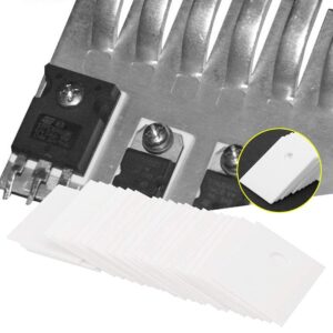 100 pcs to-247 17 x 22 x 1mm alumina ceramic insulating sheet high hardness excellent wear resistance mos transistor igbt cooling pad with 3.7mm hole