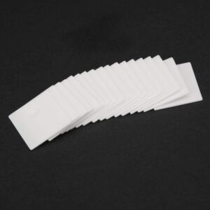 100 Pcs TO-247 17 x 22 x 1mm Alumina Ceramic Insulating Sheet High Hardness Excellent Wear Resistance MOS Transistor IGBT Cooling Pad with 3.7mm Hole