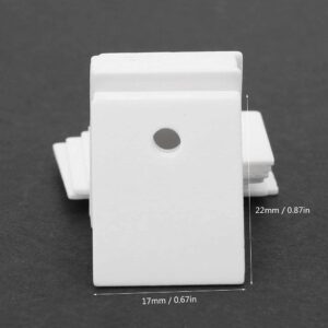 100 Pcs TO-247 17 x 22 x 1mm Alumina Ceramic Insulating Sheet High Hardness Excellent Wear Resistance MOS Transistor IGBT Cooling Pad with 3.7mm Hole