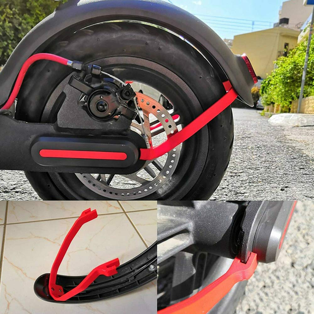 Chuancheng for Xiaomi Mijia M365/M365 Pro M187 Electric Scooter Accessories Pack Set 1 Hook, 1 Rear Fender Support, 1 Dashboard Cover, 3 Rubber, 1 Fender Hook, 1 Cover, 1 Wrench Buckle (Red)