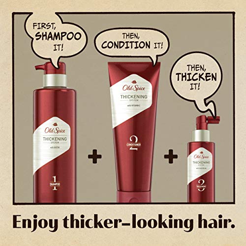 Old Spice Hair Thickening Shampoo for Men, Infused with Biotin, Step 1, 17.9 Fl Oz