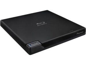 pioneer electronics bdr-xd07b 6x slim portable usb 3.0 bd/dvd/cd burner supports bdxl & m-disc format with cyberlink software, black