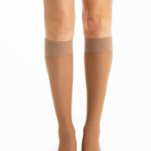 Relaxsan Basic 850 (2 Pairs - Beige 5/XXL) - moderate support knee high socks 15-20 mmHg, 100% Made in Italy