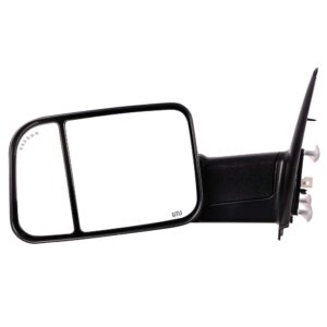 FEIPARTS Tow Mirrors Towing Mirrors Fit for 2002-2008 for Dodge for Ram 1500 2003-2008 for Dodge for Ram 2500 3500 Towing Mirrors Left Right Side Power Adjusted Heated Led Turn Signal Light Black