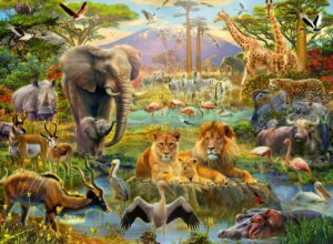 ravensburger animals of the savannah puzzle - 200 unique pieces | kids' educational fun puzzle pieces | sustainable fsc certified material | ideal family activity