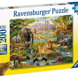 Ravensburger Animals of The Savannah Puzzle - 200 Unique Pieces | Kids' Educational Fun Puzzle Pieces | Sustainable FSC Certified Material | Ideal Family Activity