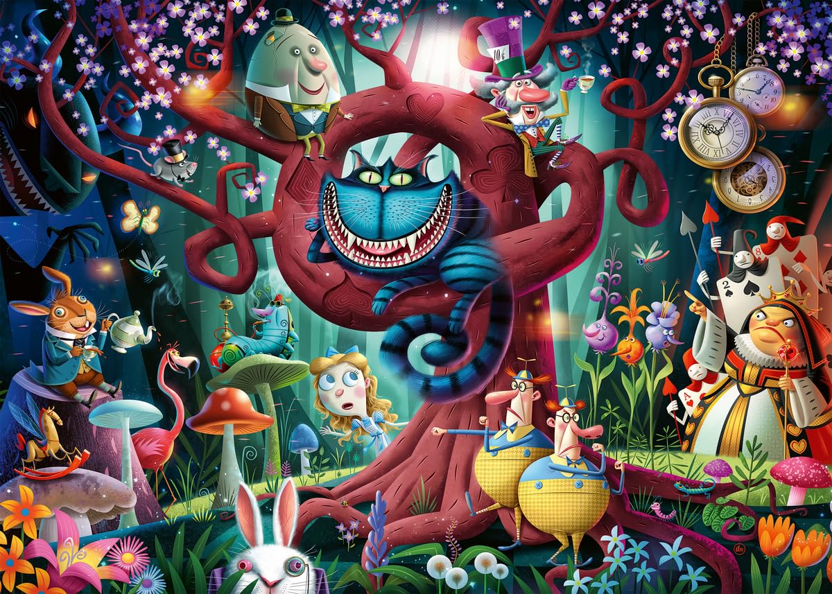 Ravensburger Most Everyone is Mad 1000 Piece Puzzle | Unique Alice in Wonderland Theme | Quality Softclick Technology Ensures Perfect Fit | Ideal for Adults and Family | Sustainable Forestry Practices