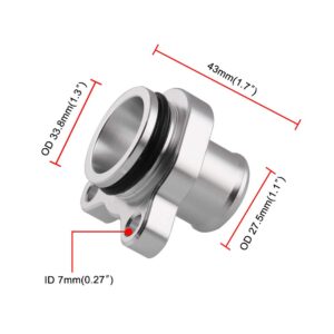 TAKPART Aluminum Water Hose Fitting Replacement 11537541992 11537544638 Compatible for BMW 2006-2010 325i, 330i, 525i, 525xi, 528i, 528xi, 530i, 530xi N54 N20