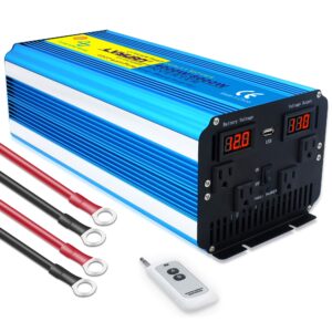 cantonape pure sine wave inverter 4000w power inverter 12v to 110v dc to ac with led display remote controller for truck rv home solar system