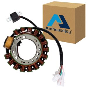 amhousejoy stator coil fit for yamaha motorcycle warrior 350 yfm350 1996-2001 replaces 3hn-85510-10-00