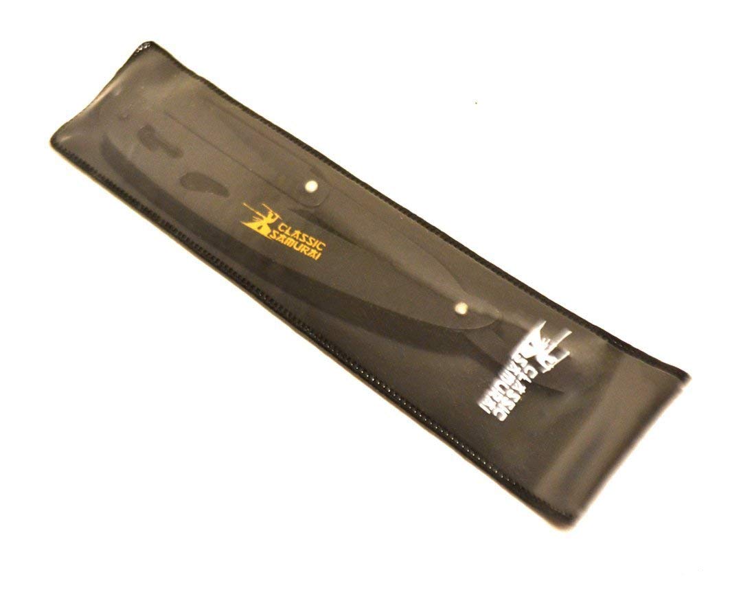 Classic Samurai CS-102 Matte Black Folding Straight Razor Shavette with 15 Astra Double Edge Razor Blades