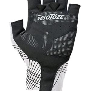 veloToze Aero Cycling Gloves Gel Padded Palm for Comfort - Aero Fabric Reduces Drag - Gloves for Men and Women’s Bike Racing (Black, Large)