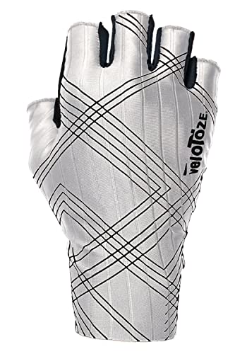 veloToze Aero Cycling Gloves Gel Padded Palm for Comfort - Aero Fabric Reduces Drag - Gloves for Men and Women’s Bike Racing (Black, Large)