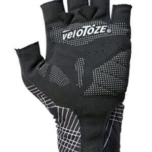 veloToze Aero Cycling Gloves Gel Padded Palm for Comfort - Aero Fabric Reduces Drag - Gloves for Men and Women’s Bike Racing (Black, Large)