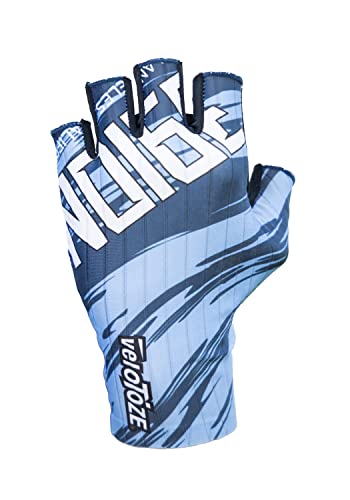 veloToze Aero Cycling Gloves Gel Padded Palm for Comfort - Aero Fabric Reduces Drag - Gloves for Men and Women’s Bike Racing (Black, Large)