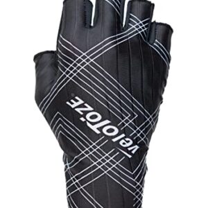 veloToze Aero Cycling Gloves Gel Padded Palm for Comfort - Aero Fabric Reduces Drag - Gloves for Men and Women’s Bike Racing (Black, Large)