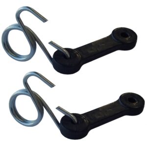 (2) mower grass chute latches with hook fits husqvarna baggers replaces 160793 532130758 532130759
