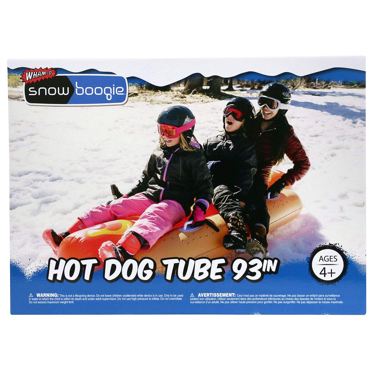 Wham-O Snowboogie Hot Dog Tube 93 Inch Winter Sports Snow Tube